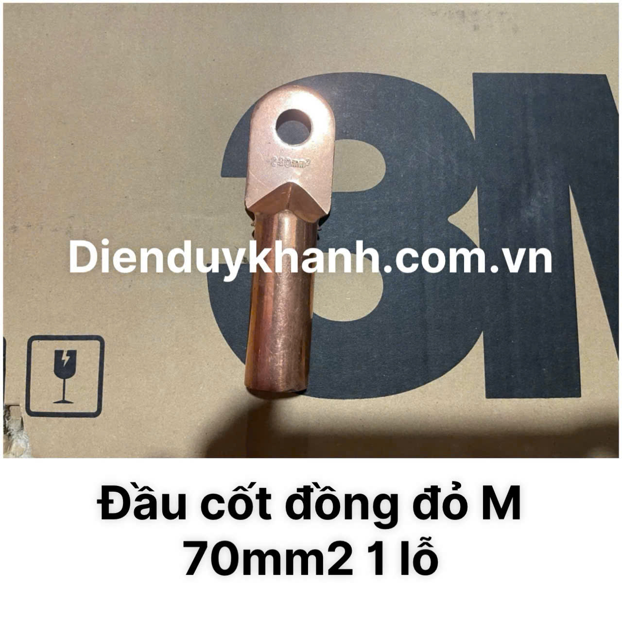 Đầu Cốt Đồng Đúc Đỏ 70mm2 1 Lỗ